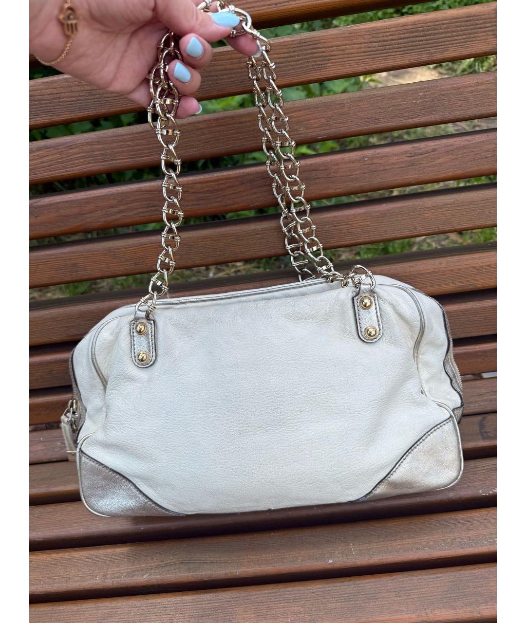 GUCCI Белая кожаная сумка тоут, фото 2