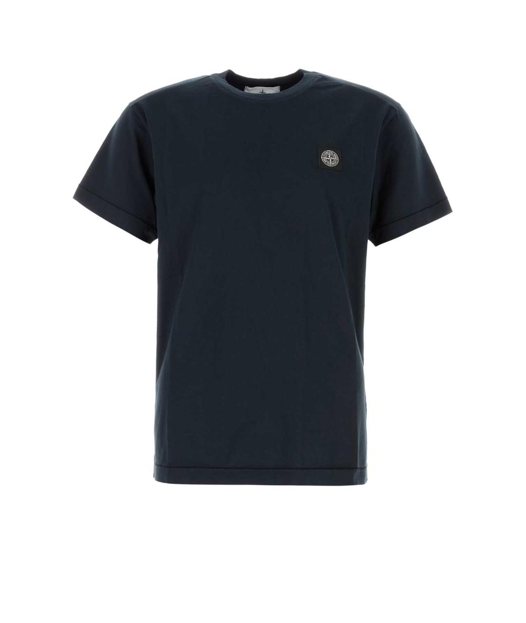 STONE ISLAND Синяя хлопковая футболка, фото 1