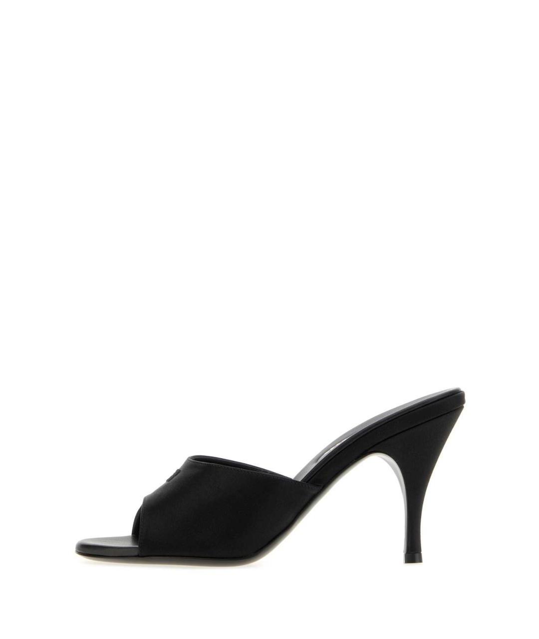 MIU MIU Черные кожаные мюли, фото 1