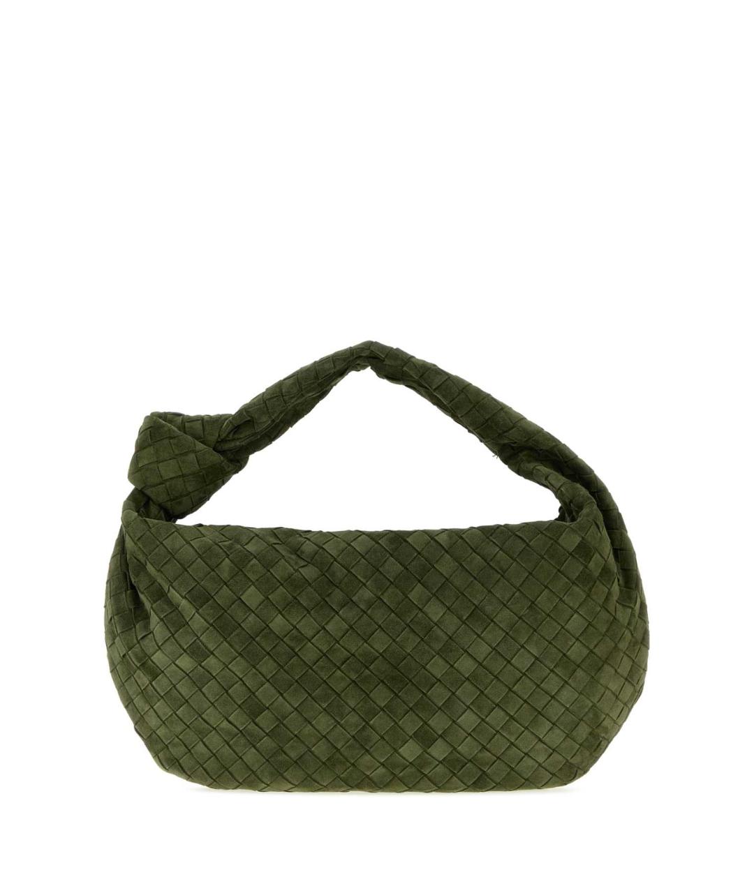 BOTTEGA VENETA Зеленая замшевая сумка через плечо, фото 1