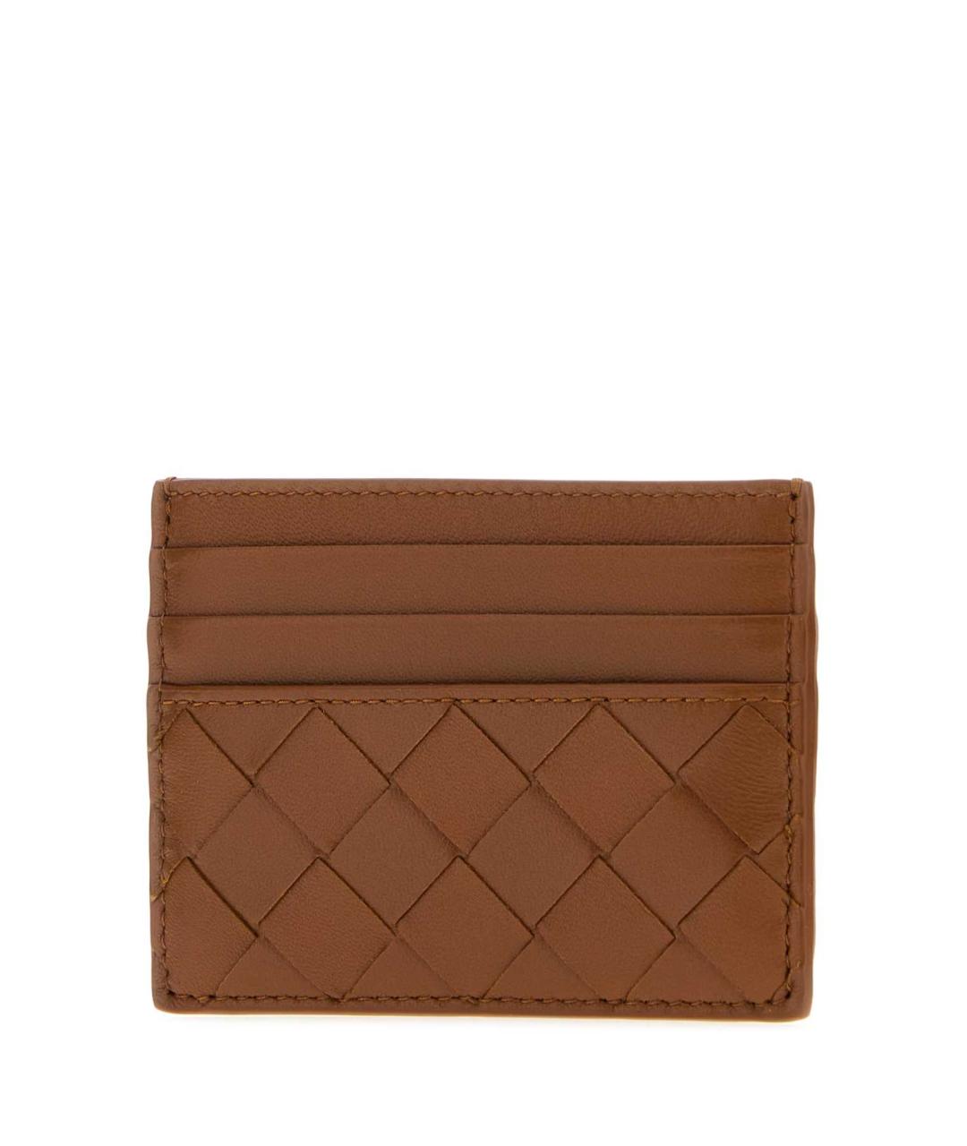 BOTTEGA VENETA Коричневый кожаный кардхолдер, фото 2