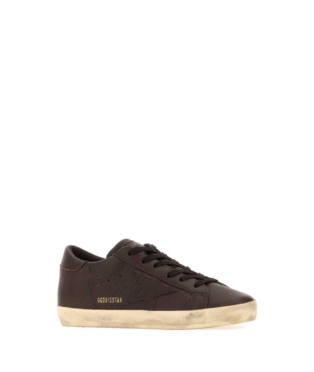 GOLDEN GOOSE Коричневые кожаные кеды, фото 2