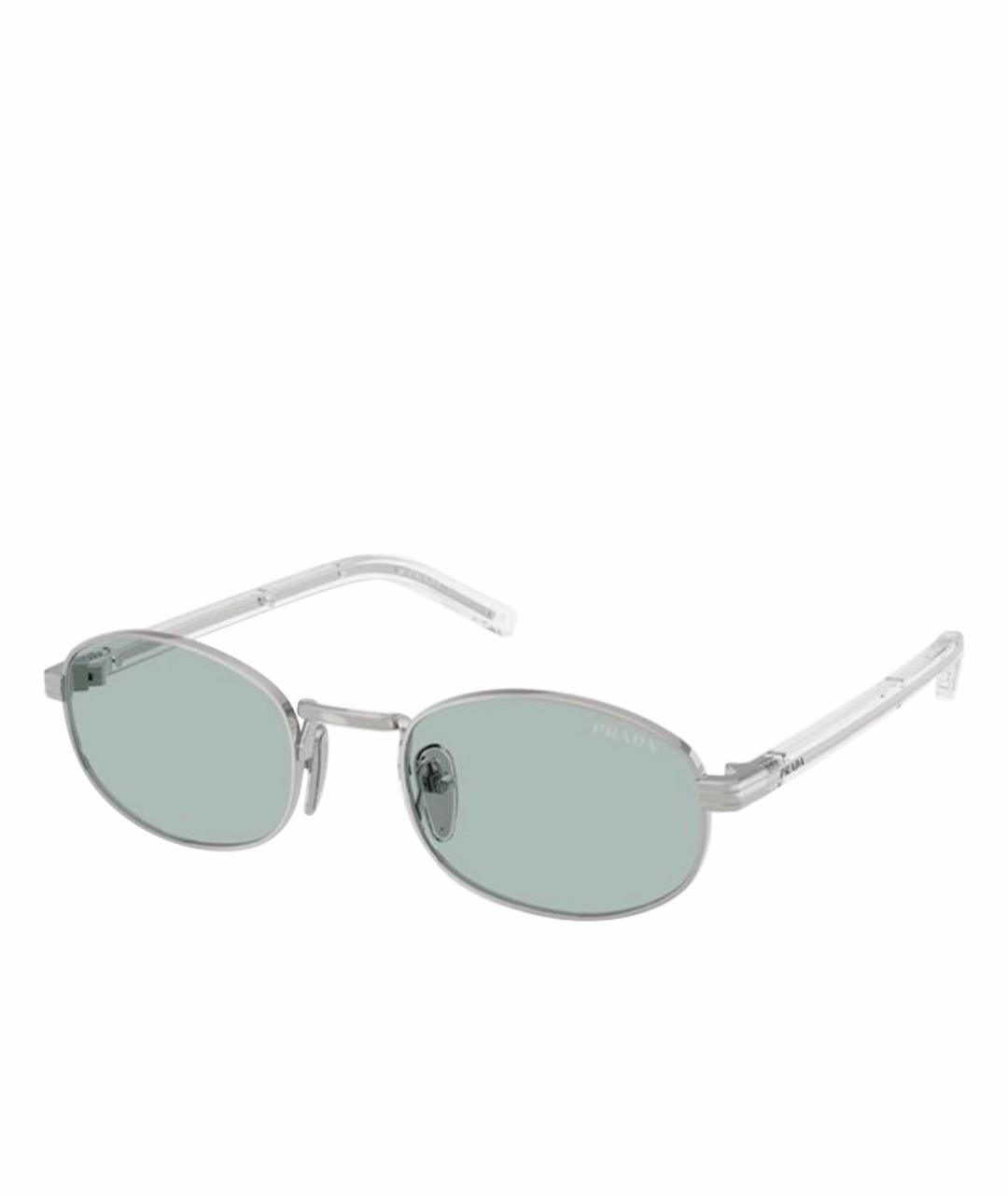 PRADA Голубые металлические солнцезащитные очки, фото 1