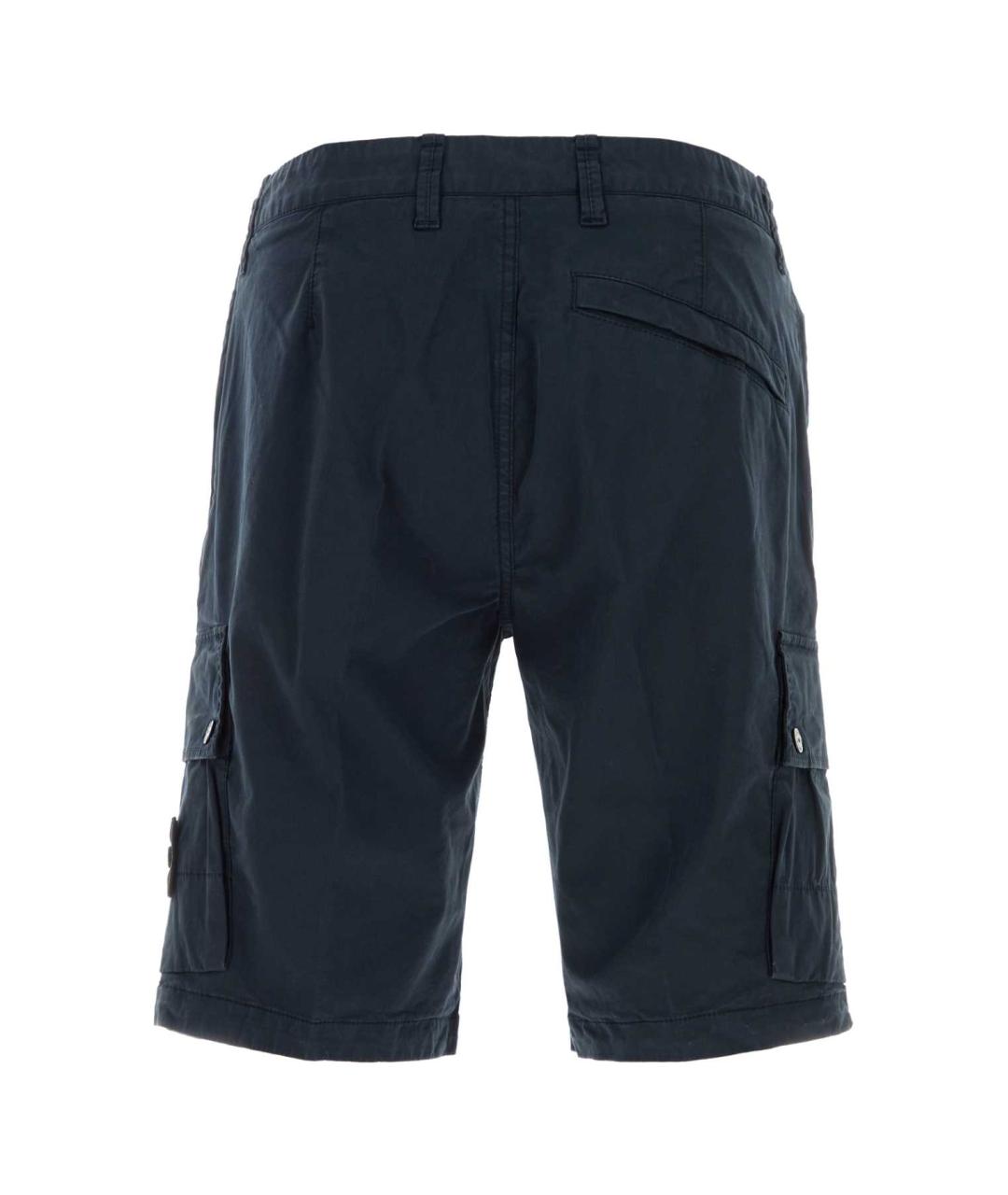 STONE ISLAND Синие хлопковые шорты, фото 2