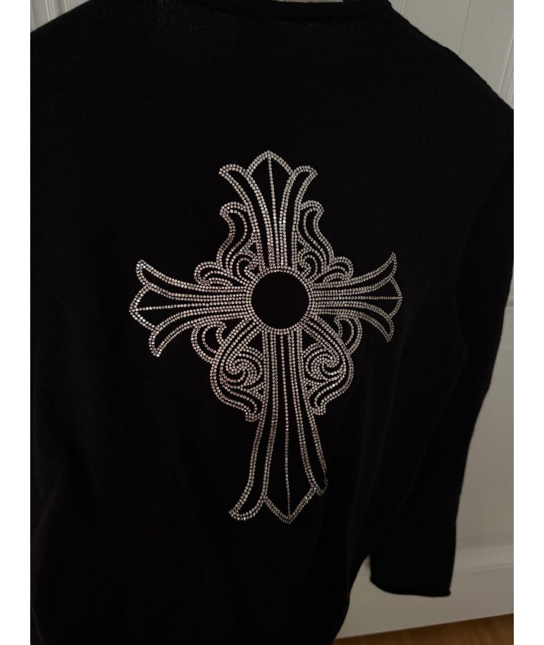 CHROME HEARTS Черный кашемировый джемпер / свитер, фото 5