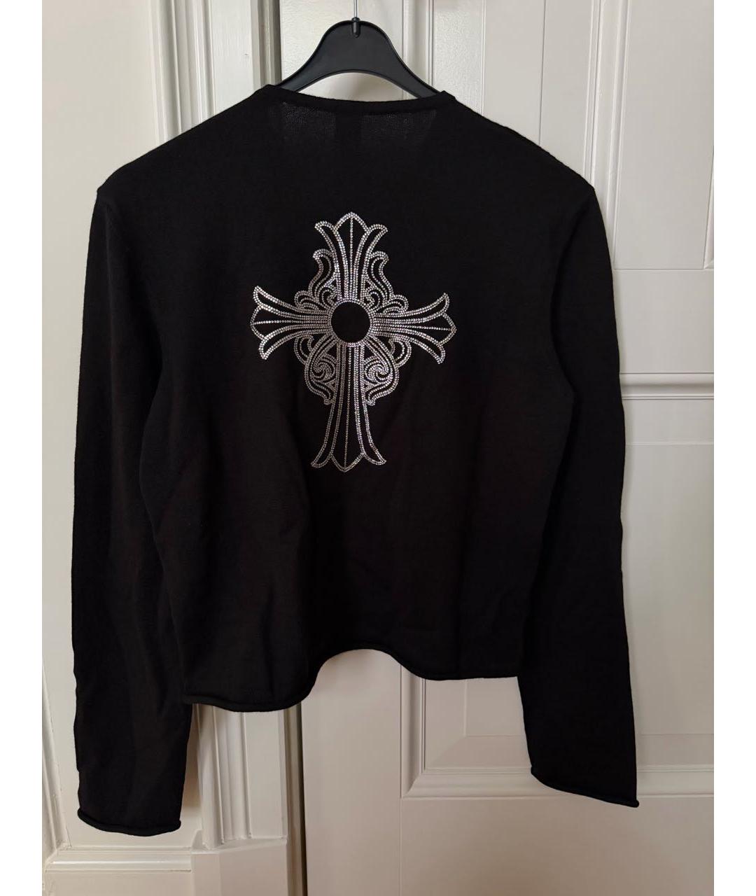 CHROME HEARTS Черный кашемировый джемпер / свитер, фото 2