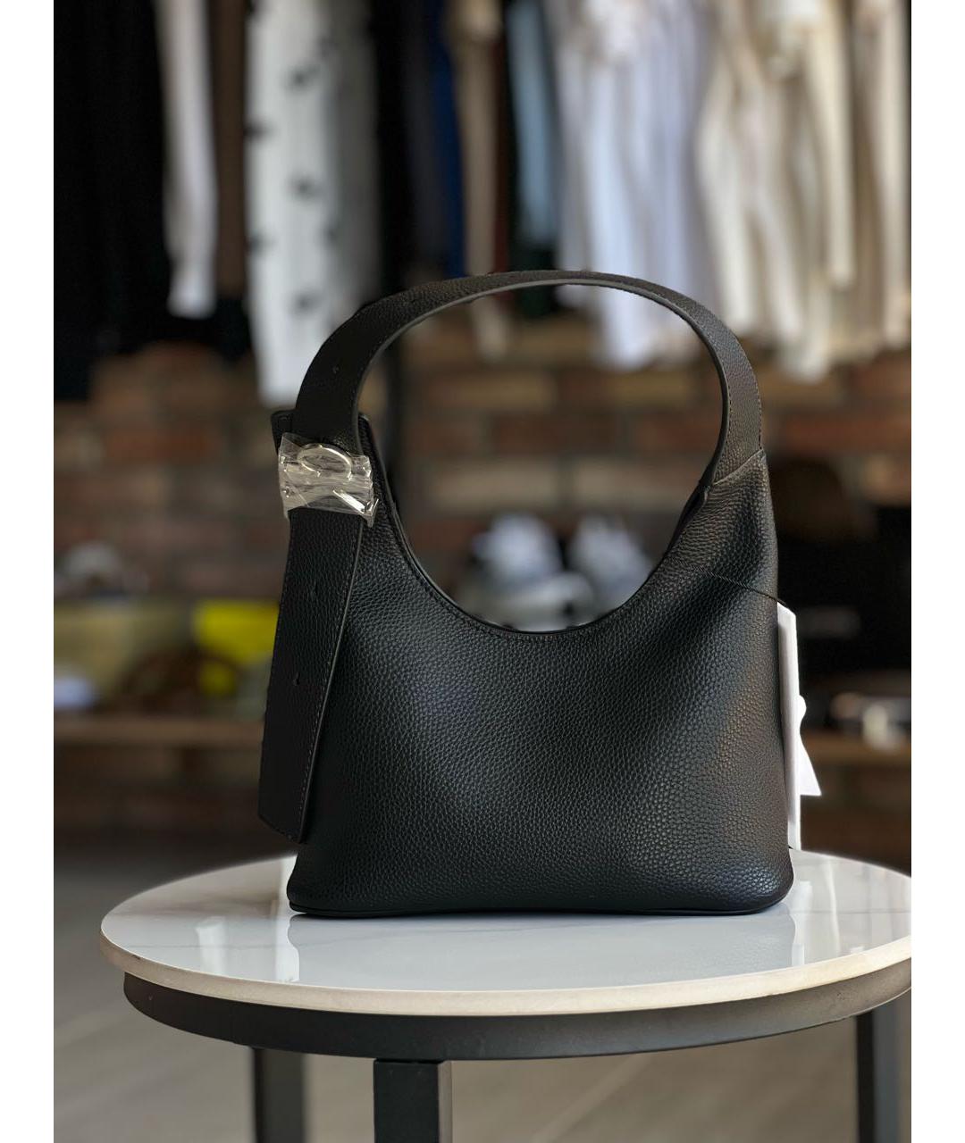 CALVIN KLEIN Черная сумка через плечо из искусственной кожи, фото 5