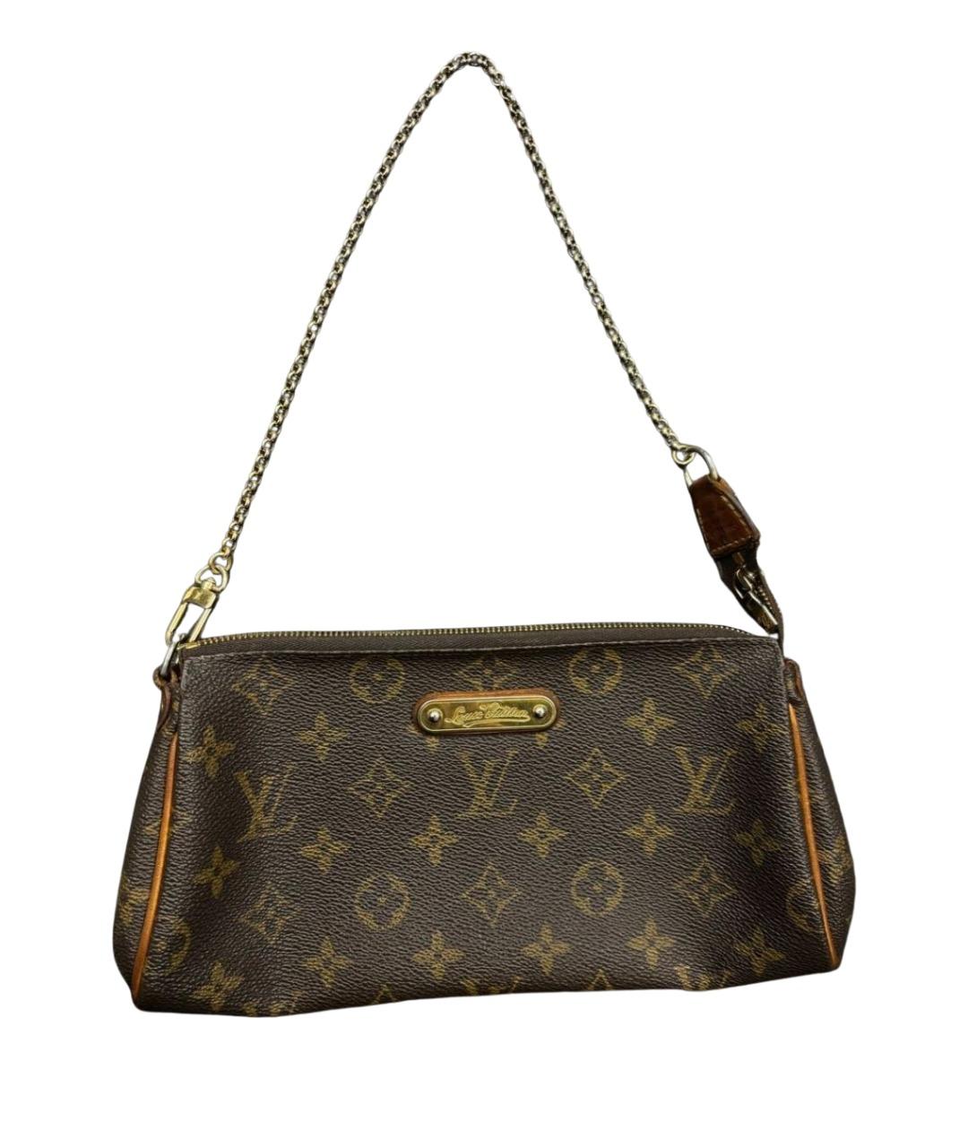 LOUIS VUITTON Коричневая кожаная сумка с короткими ручками, фото 1