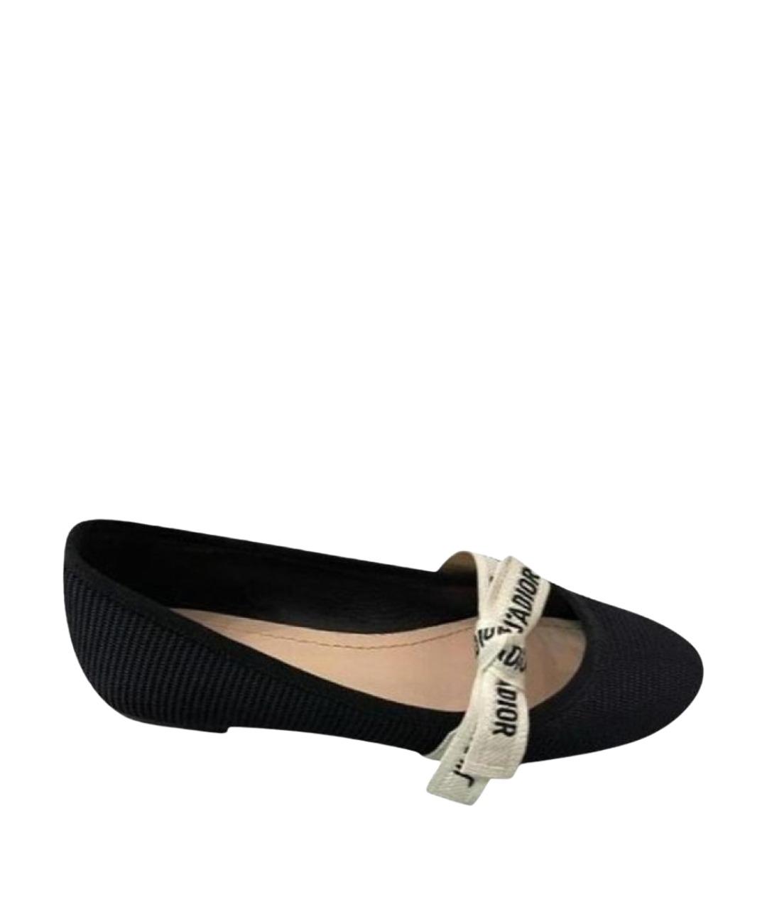 CHRISTIAN DIOR Черные балетки, фото 1
