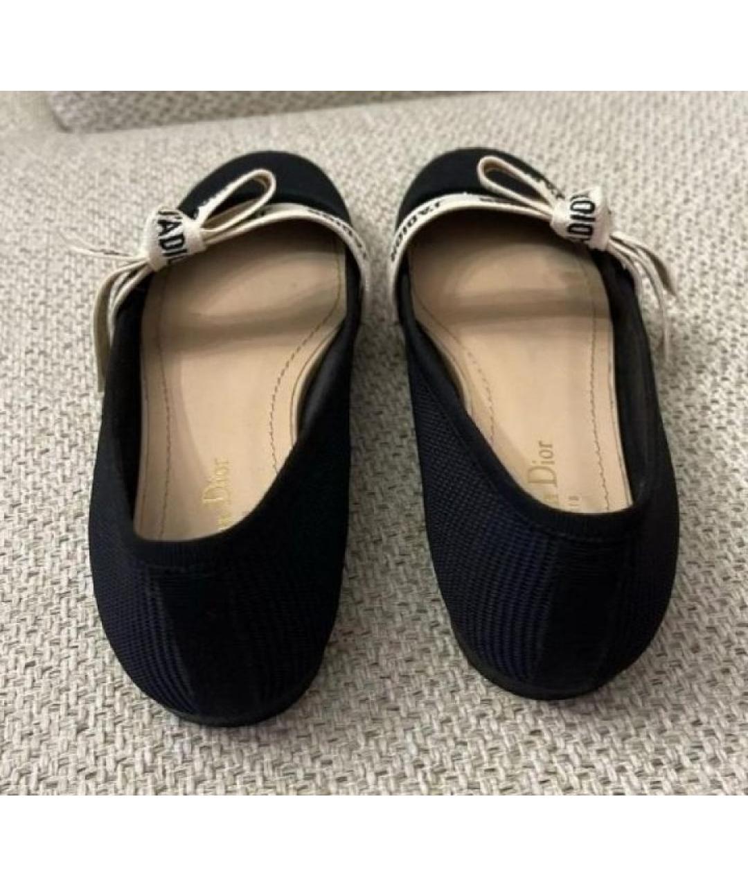 CHRISTIAN DIOR Черные балетки, фото 4