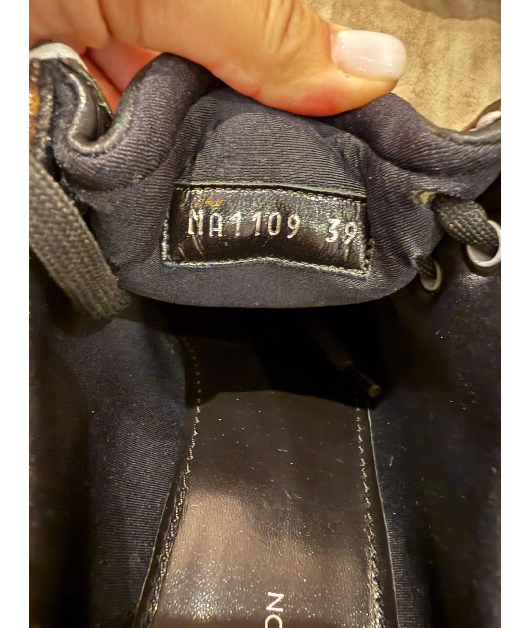 LOUIS VUITTON Черные кожаные туфли, фото 7