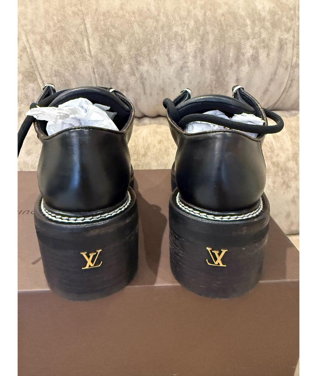 LOUIS VUITTON Черные кожаные туфли, фото 5