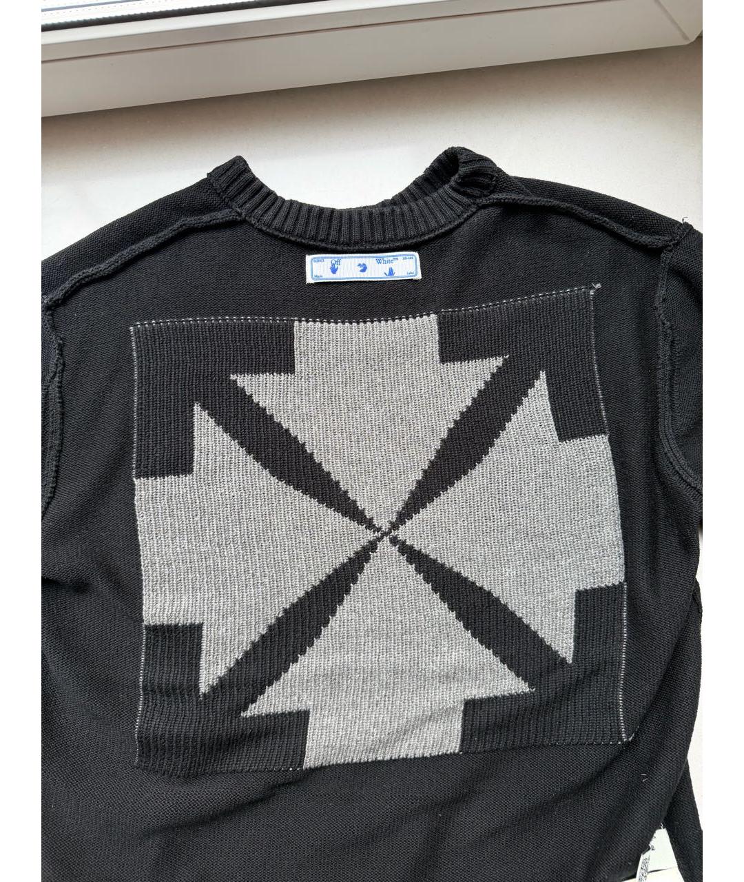 OFF-WHITE Черный хлопковый джемпер / свитер, фото 3