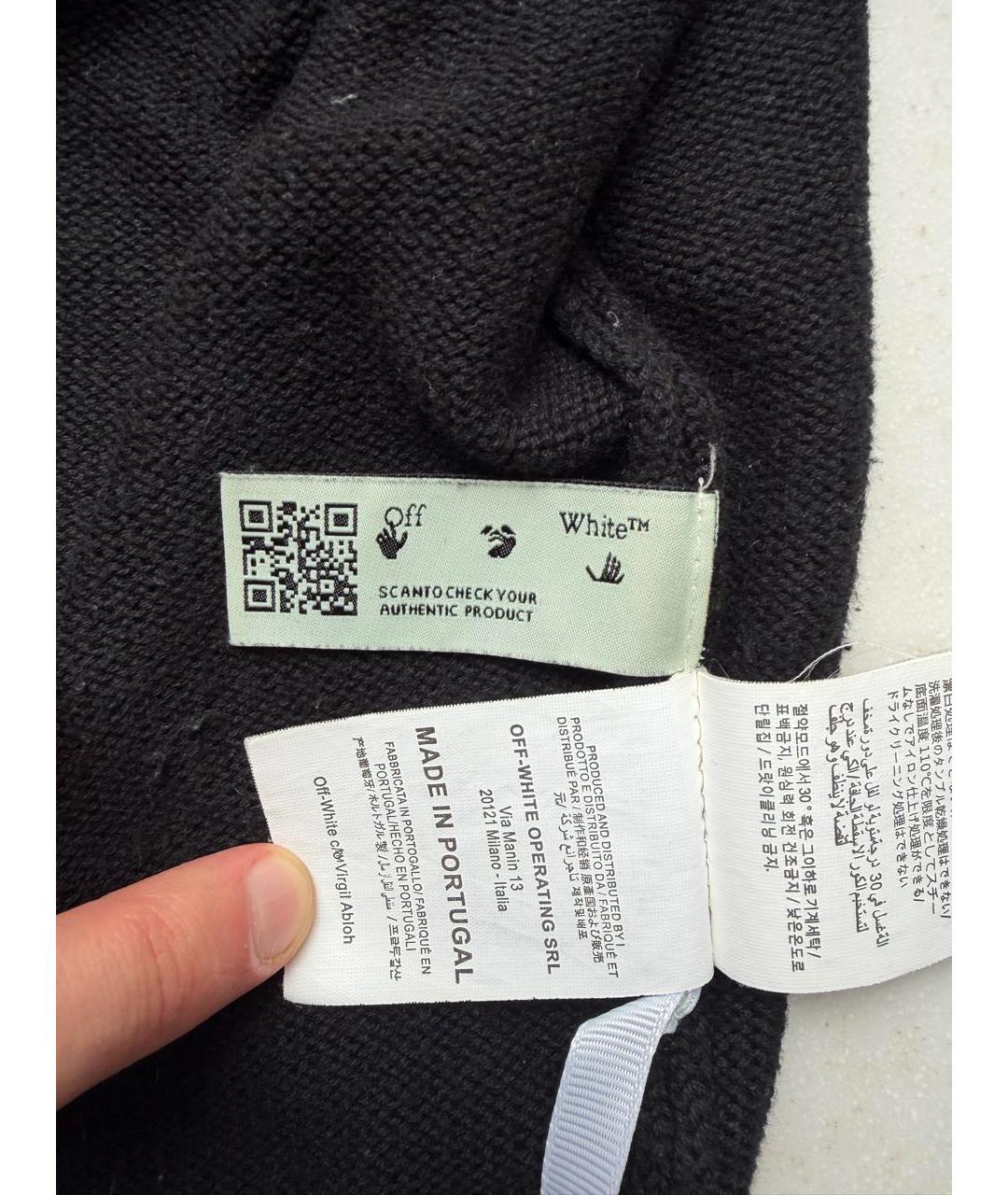 OFF-WHITE Черный хлопковый джемпер / свитер, фото 5
