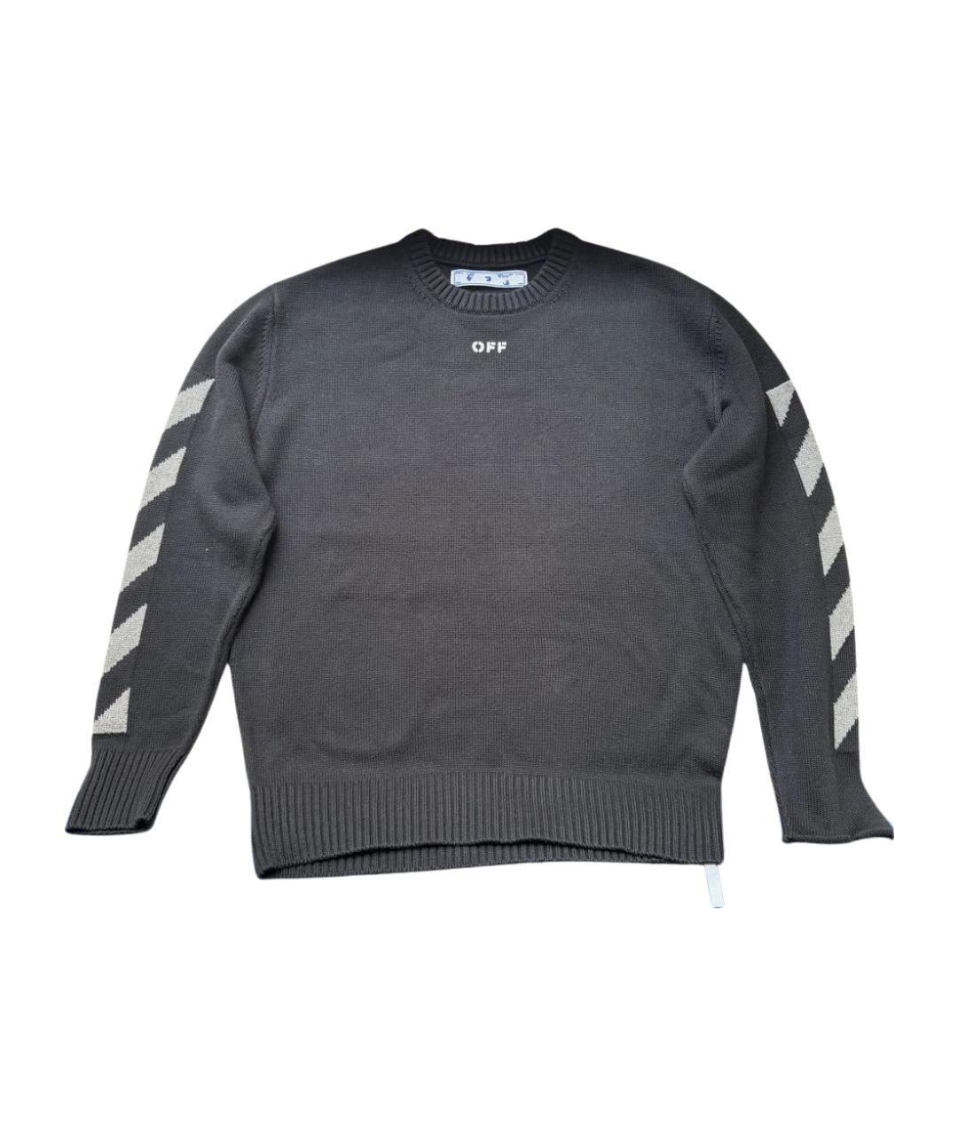 OFF-WHITE Черный хлопковый джемпер / свитер, фото 1