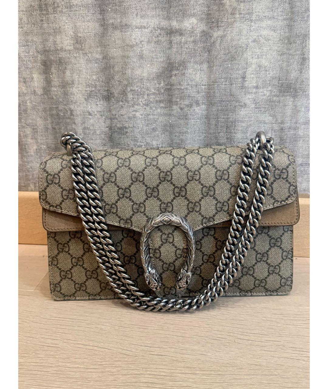 GUCCI Бежевая сумка через плечо из искусственной кожи, фото 8