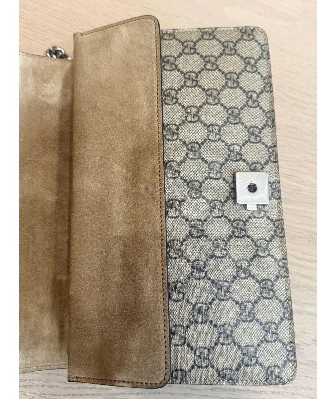 GUCCI Бежевая сумка через плечо из искусственной кожи, фото 6