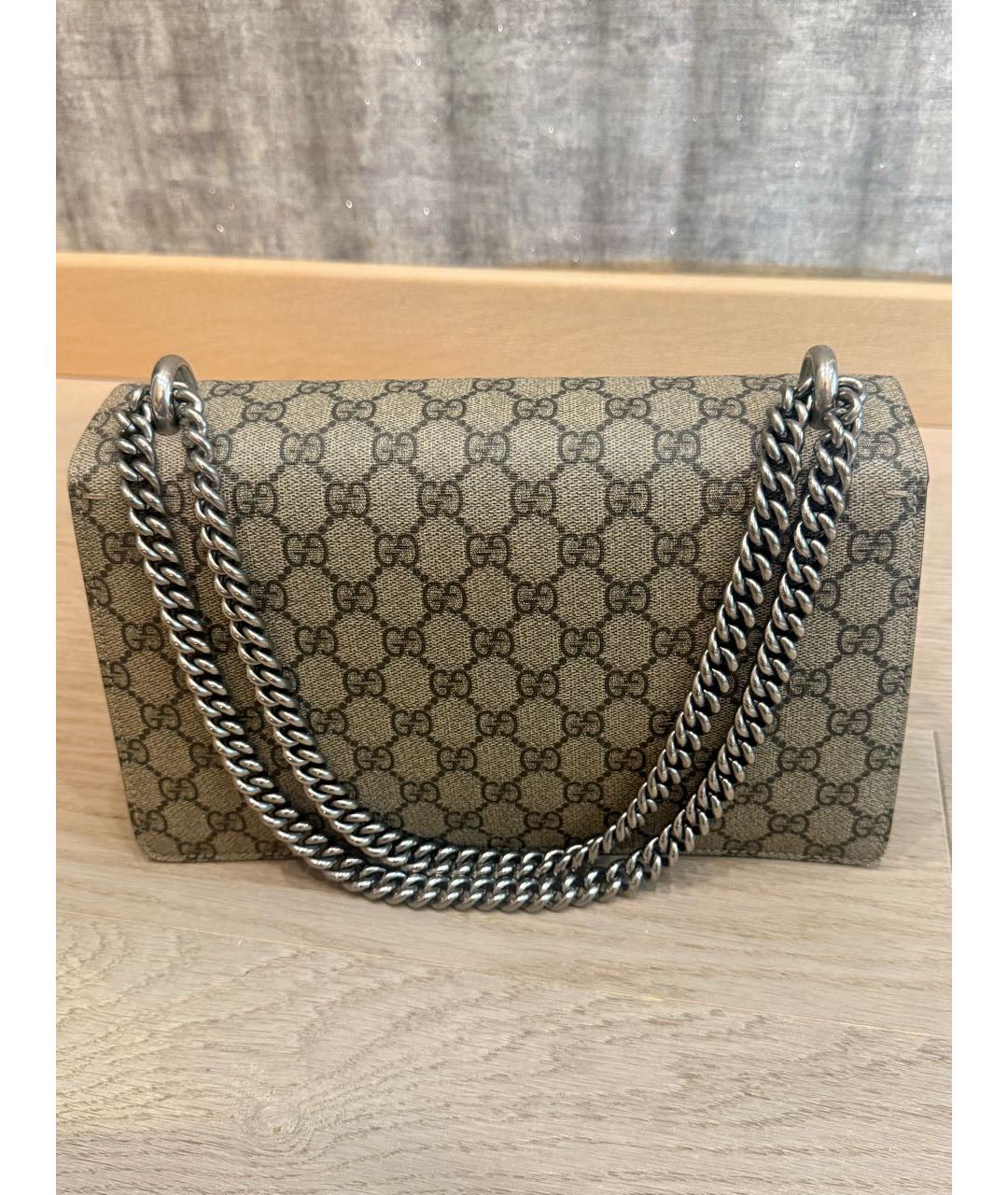 GUCCI Бежевая сумка через плечо из искусственной кожи, фото 2