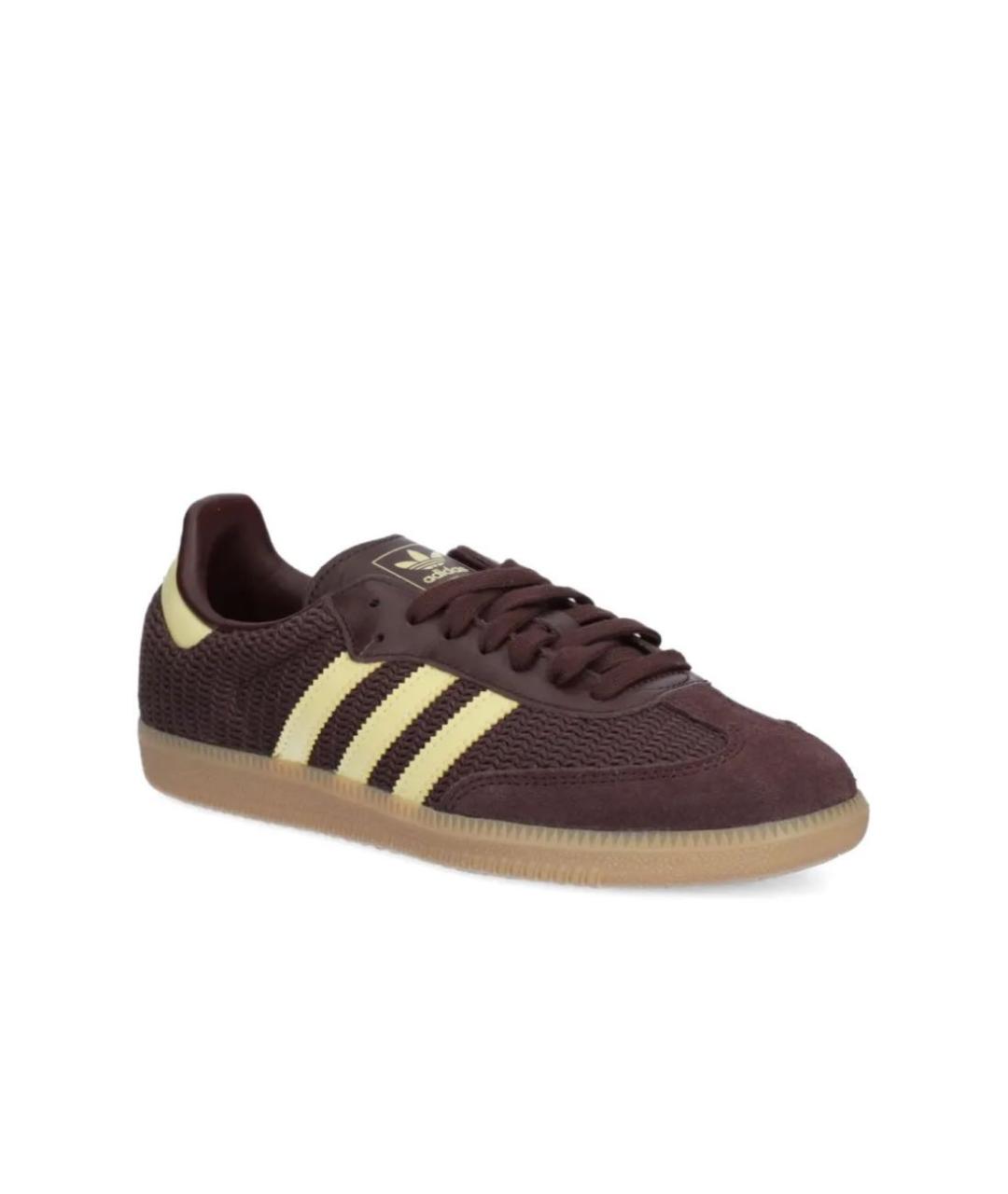 ADIDAS Коричневые текстильные кеды, фото 3
