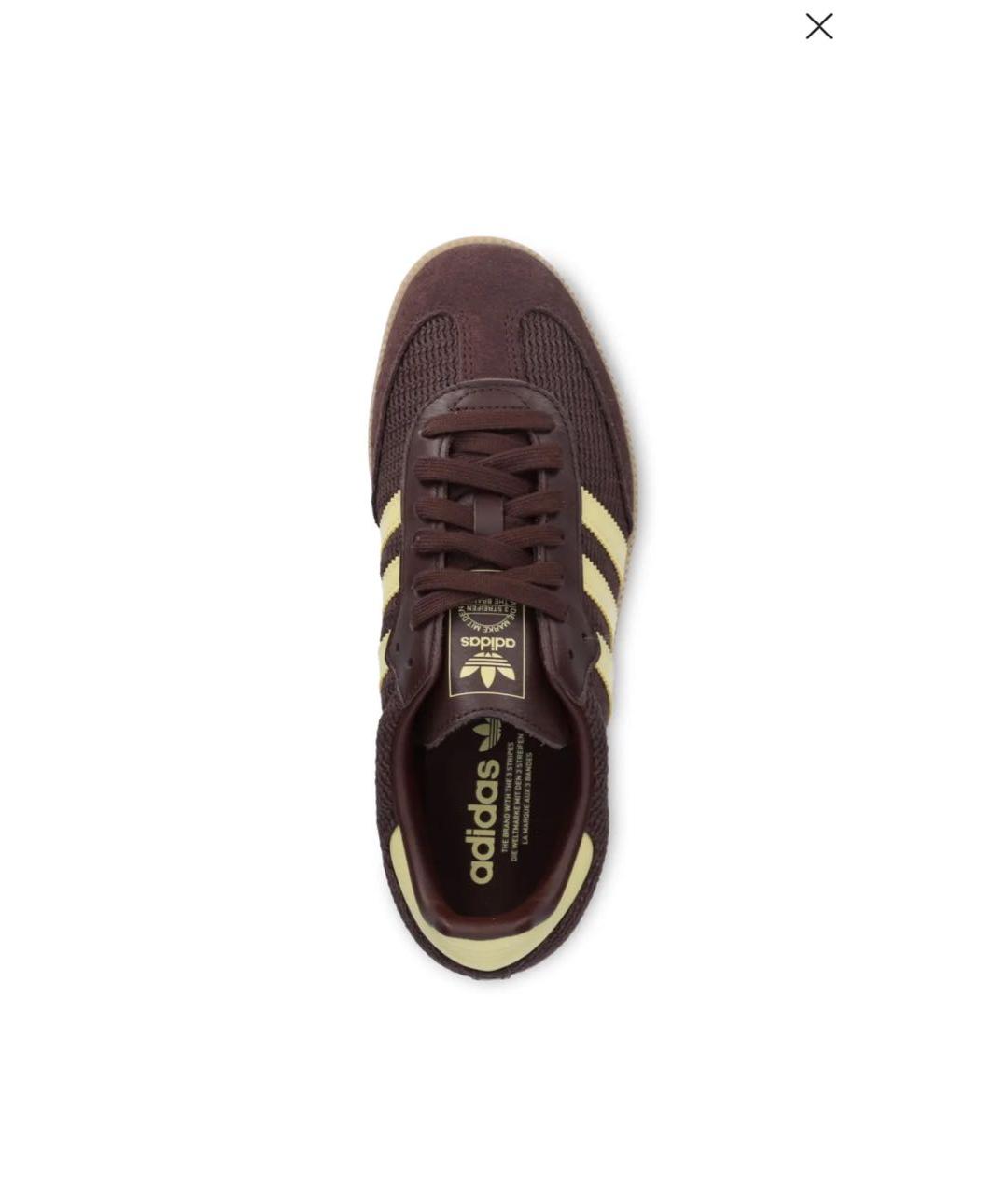 ADIDAS Коричневые текстильные кеды, фото 2