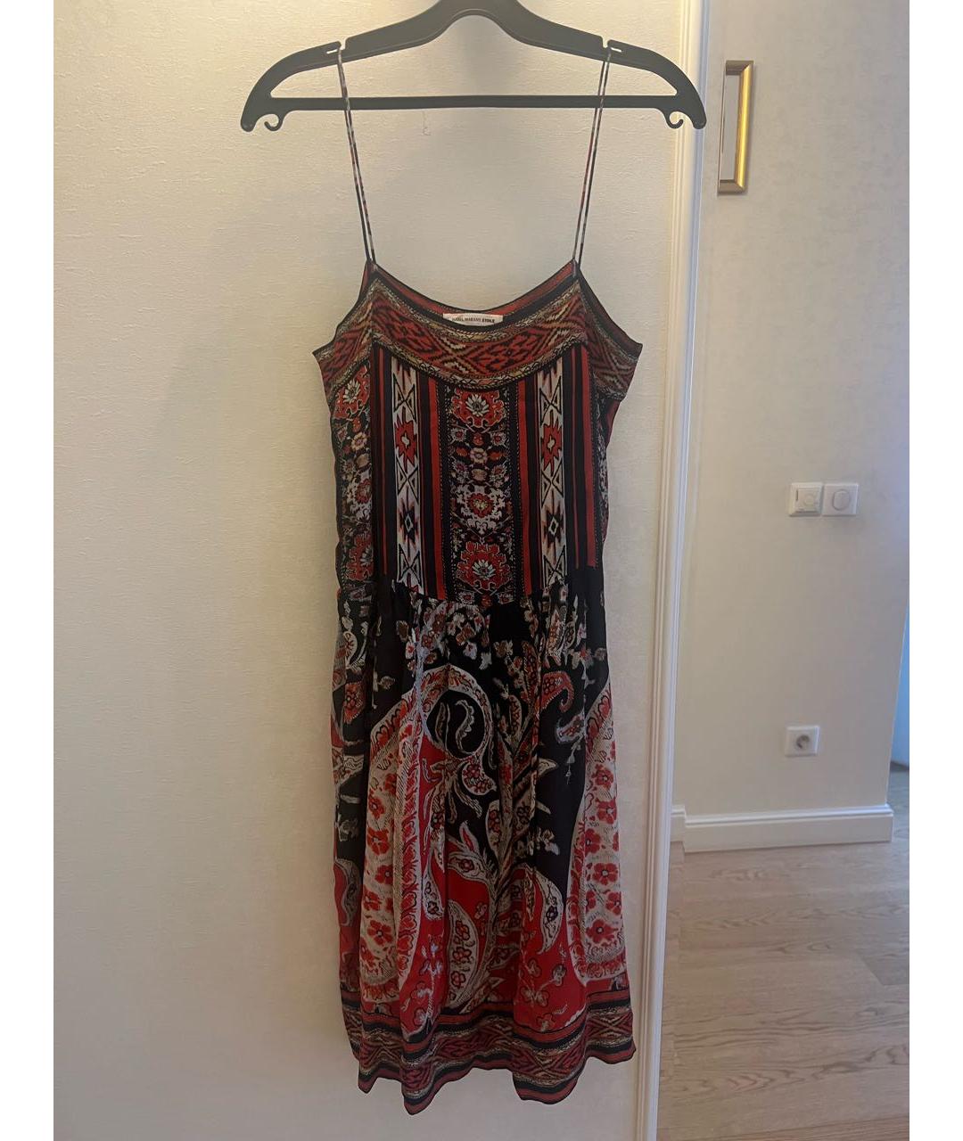 ISABEL MARANT ETOILE Красное вискозное повседневное платье, фото 9