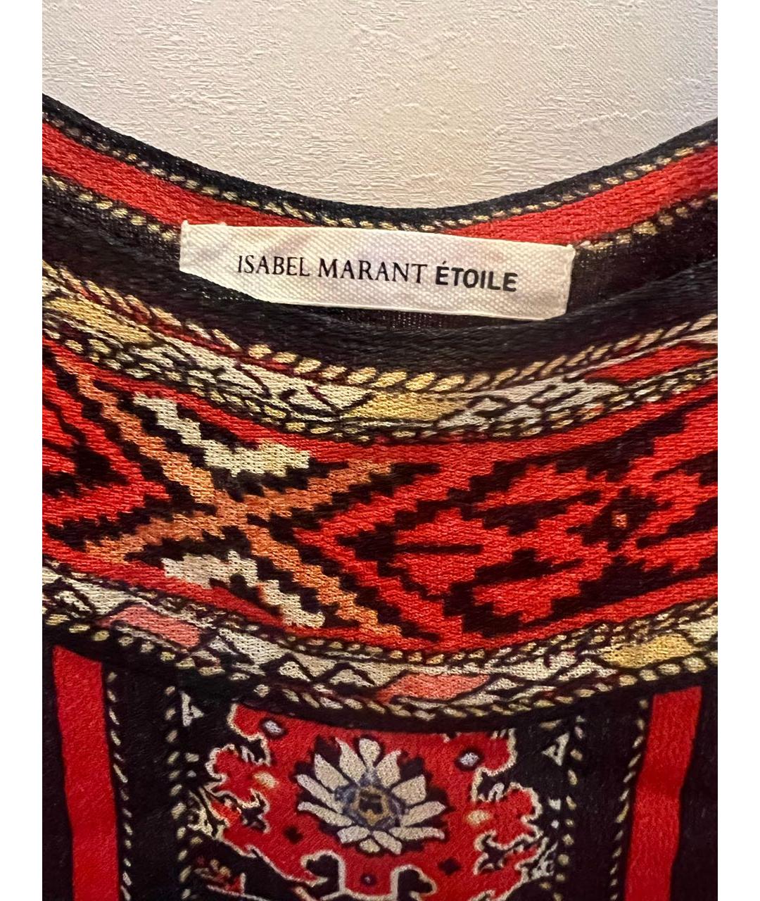ISABEL MARANT ETOILE Красное вискозное повседневное платье, фото 3