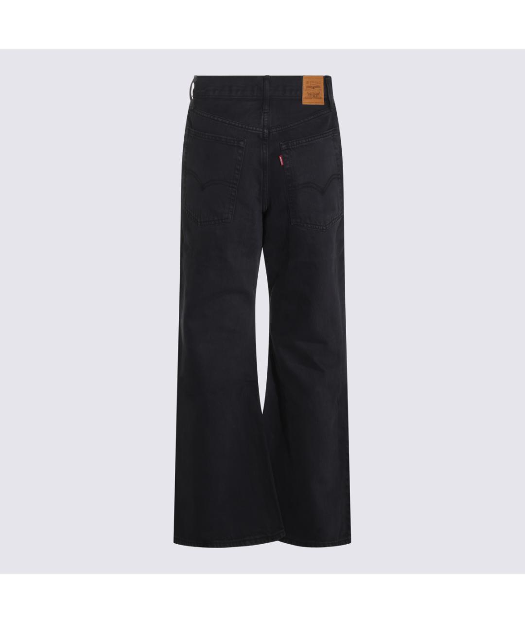 LEVI'S Черные хлопковые прямые джинсы, фото 2