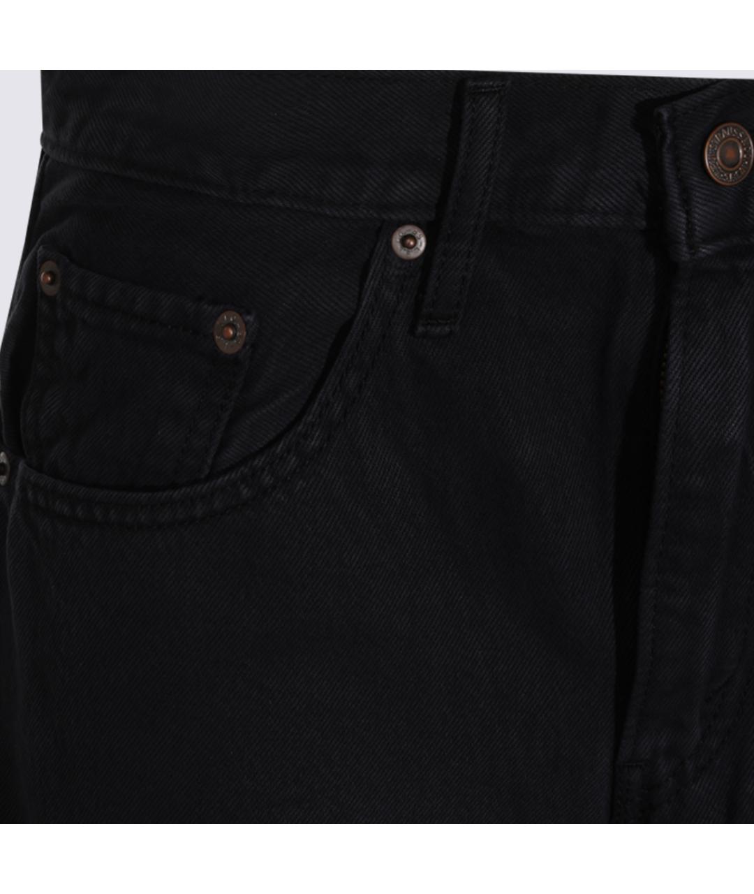 LEVI'S Черные хлопковые прямые джинсы, фото 3
