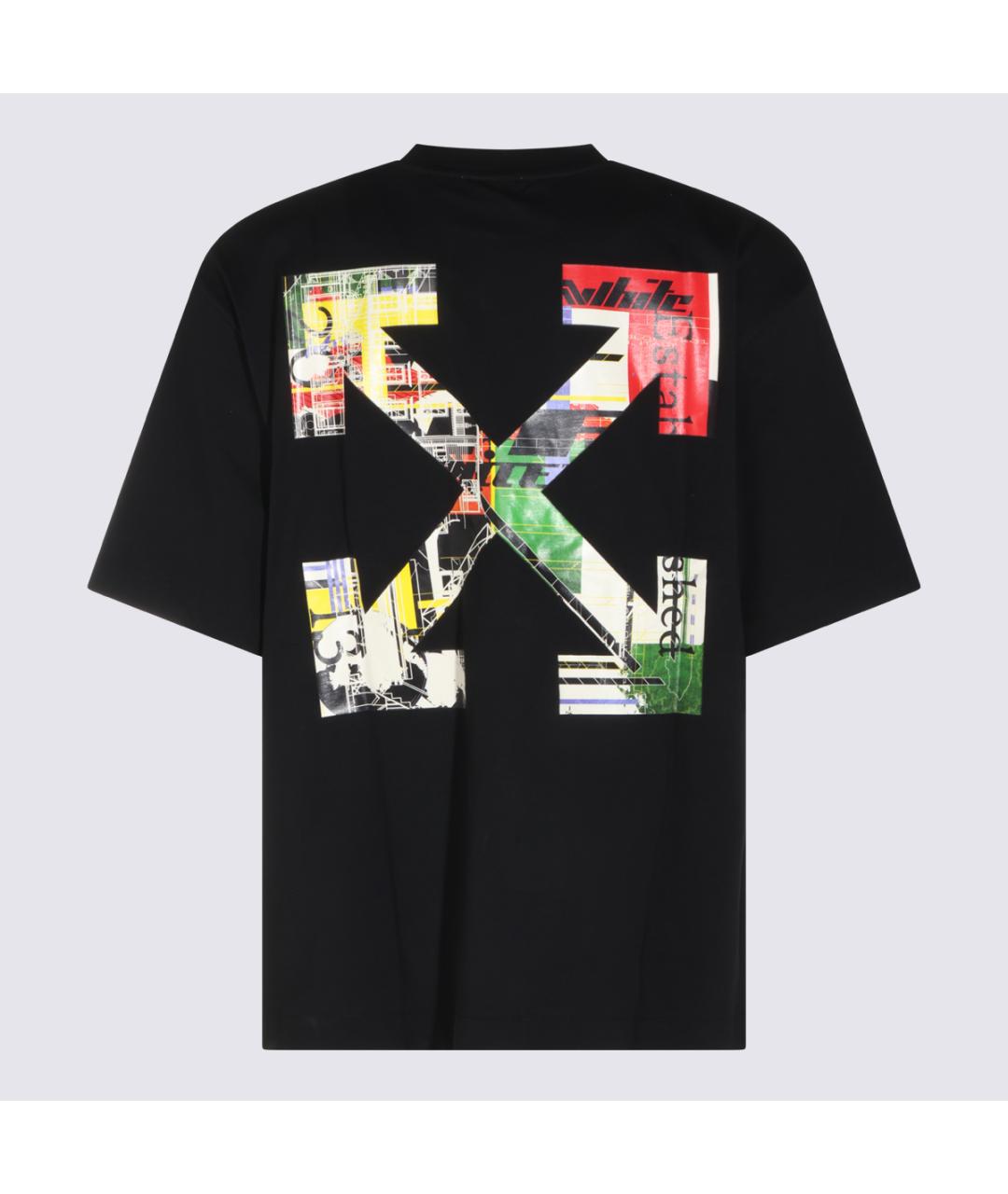 OFF-WHITE Черная хлопковая футболка, фото 2