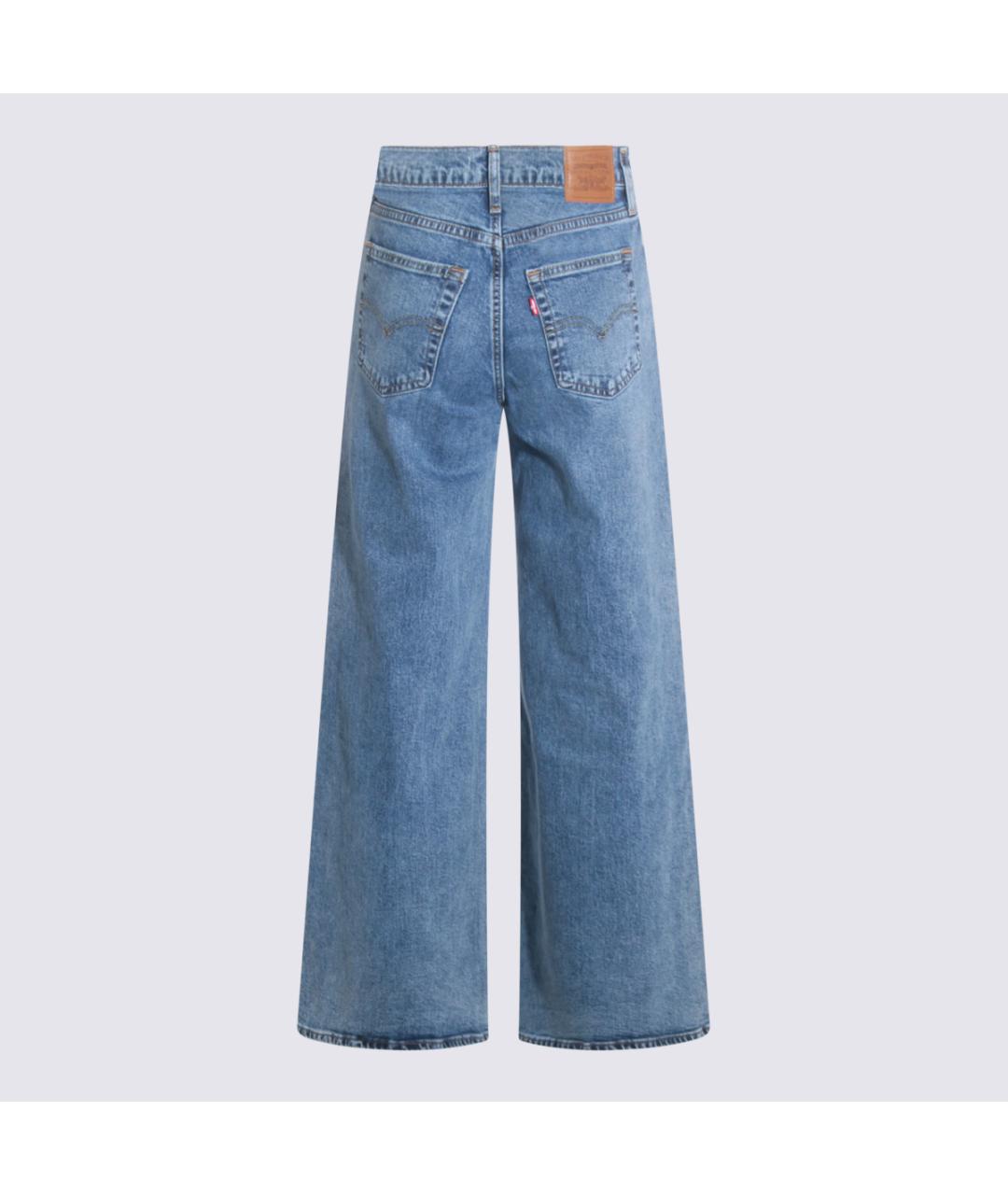 LEVI'S Синие хлопко-эластановые прямые джинсы, фото 2