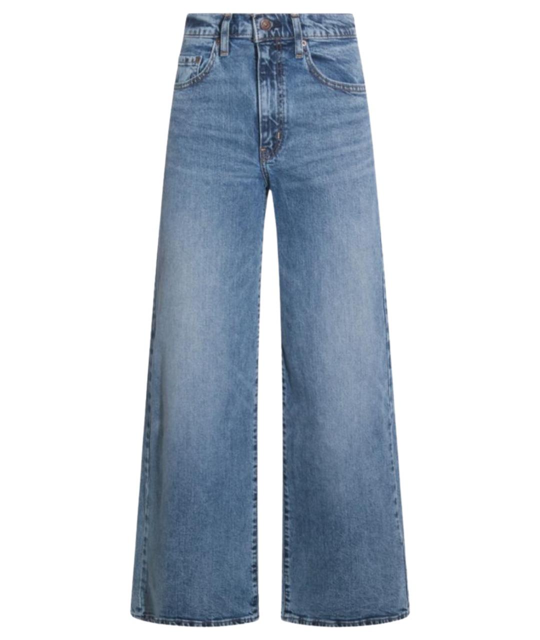 LEVI'S Синие хлопко-эластановые прямые джинсы, фото 1