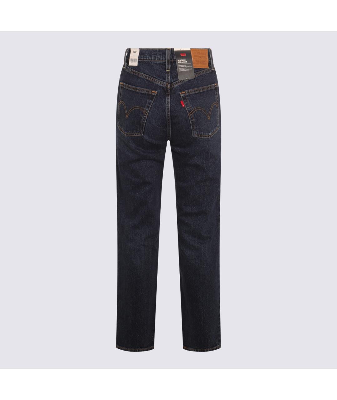 LEVI'S Синие хлопковые прямые джинсы, фото 2