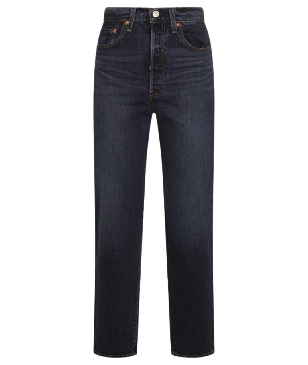 LEVI'S Синие хлопковые прямые джинсы, фото 1