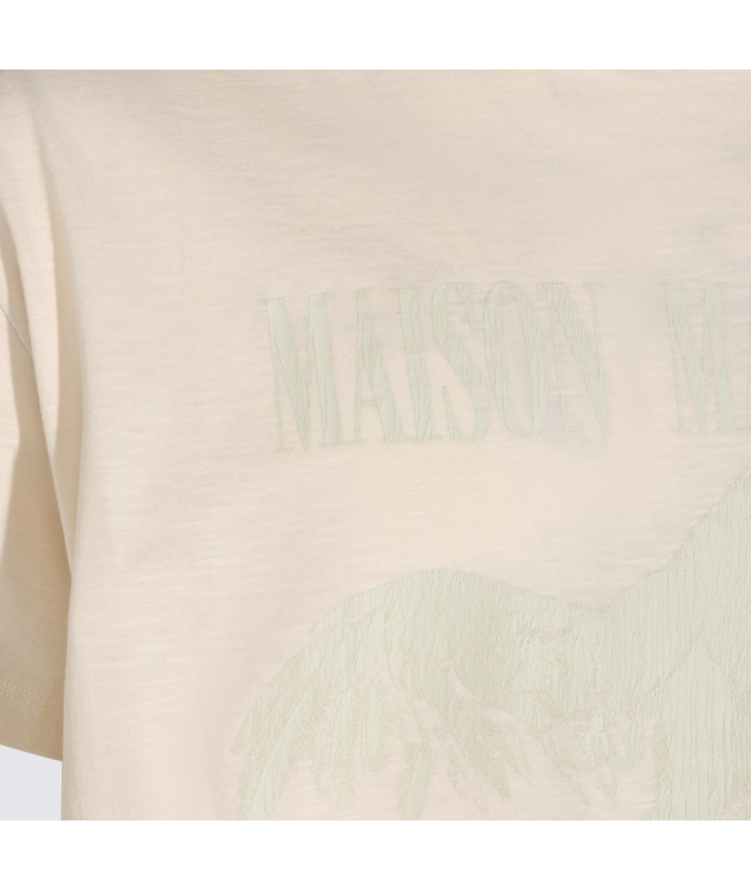 MAISON MARGIELA Белая хлопковая футболка, фото 3