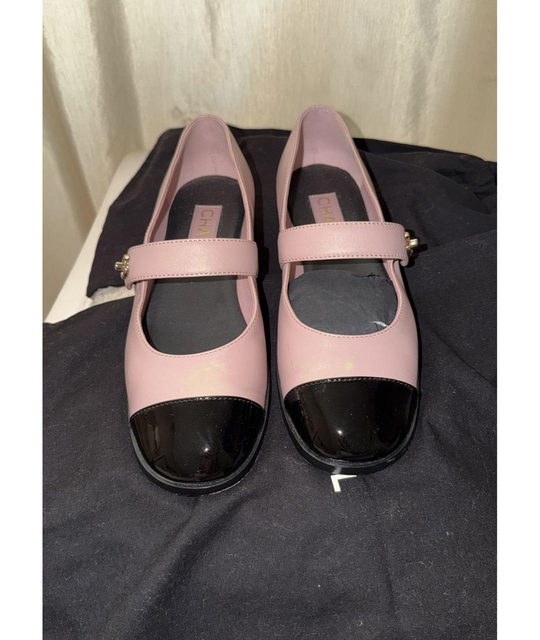 CHANEL Розовые кожаные балетки, фото 5