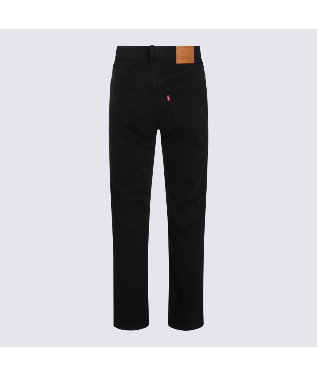 LEVI'S Черные хлопковые прямые джинсы, фото 2