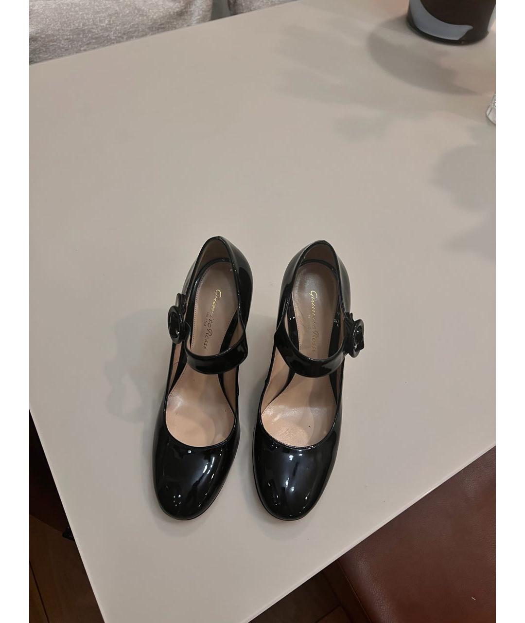 GIANVITO ROSSI Черные туфли из лакированной кожи, фото 4