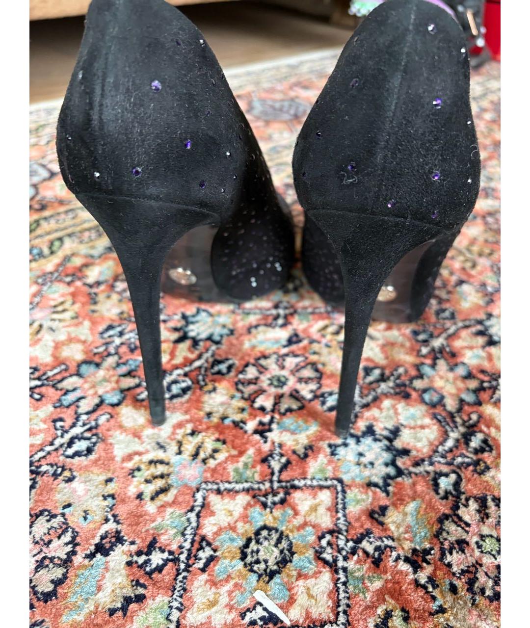 DOLCE&GABBANA Черные замшевые туфли, фото 4