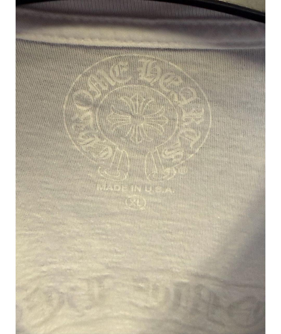 CHROME HEARTS Белая хлопковая футболка, фото 3