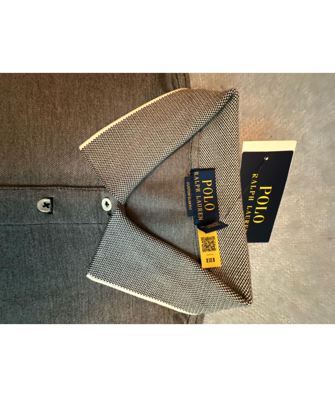 POLO RALPH LAUREN Серое хлопковое поло с коротким рукавом, фото 5