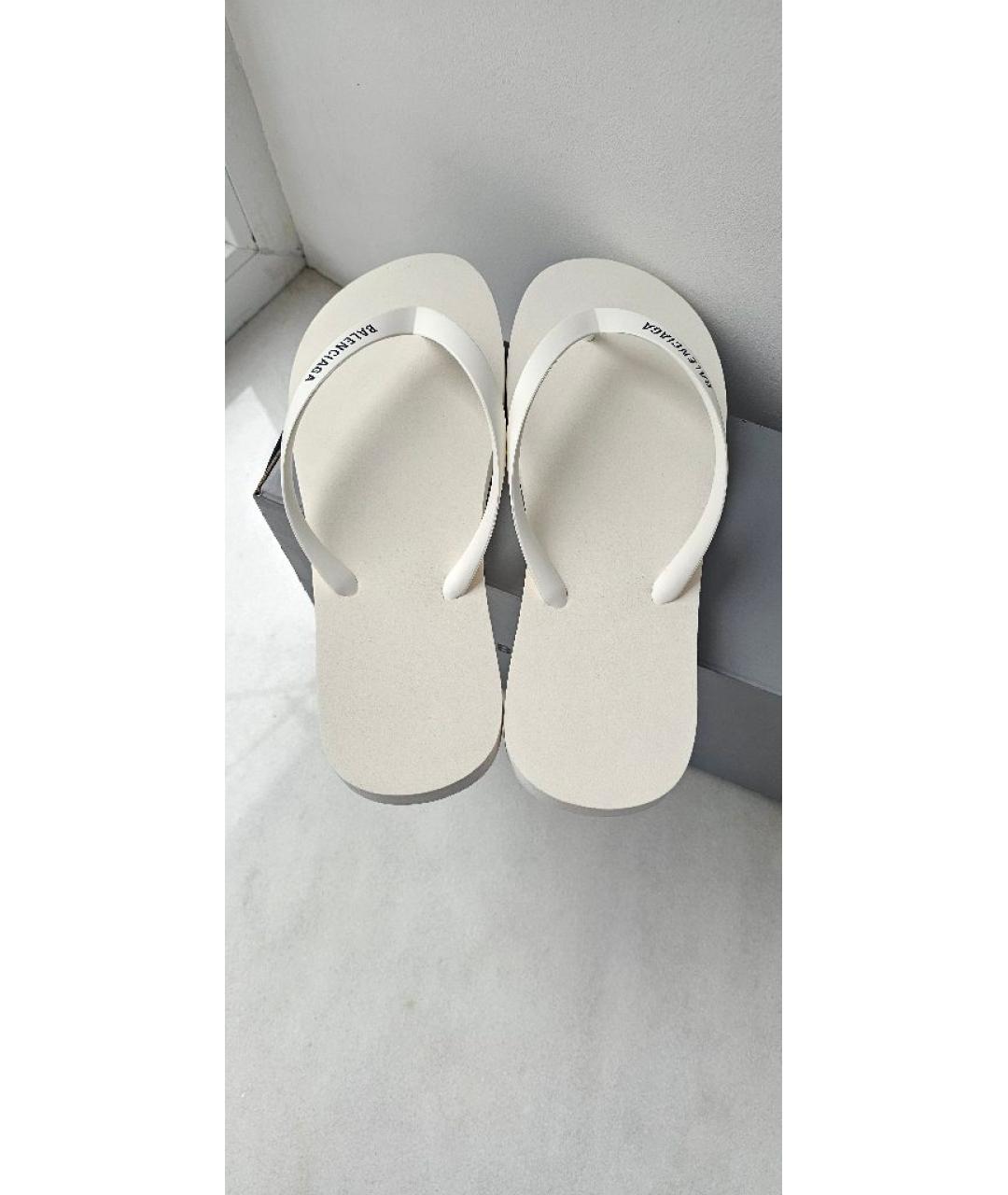 BALENCIAGA Белые шлепанцы, фото 3