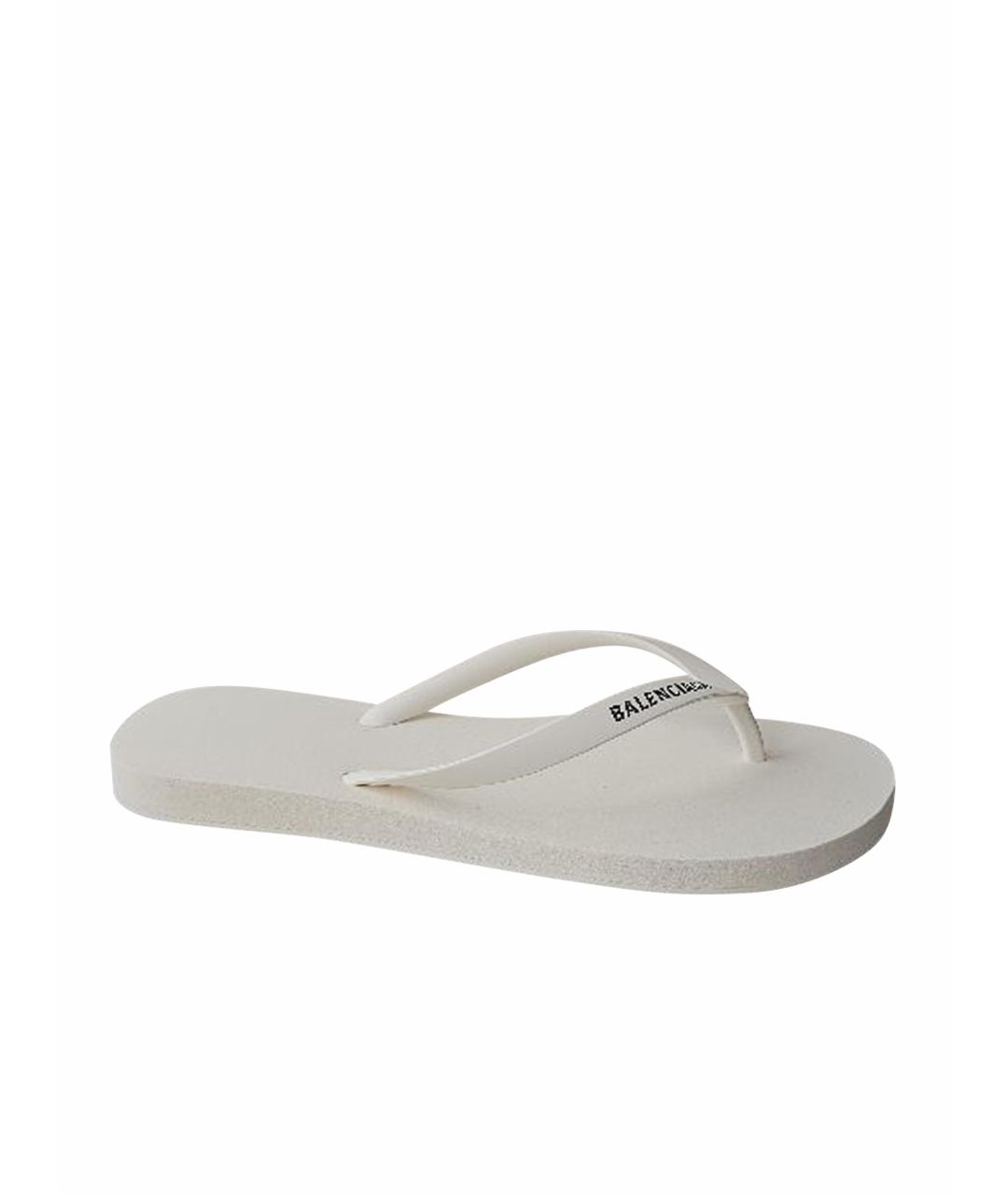 BALENCIAGA Белые шлепанцы, фото 1