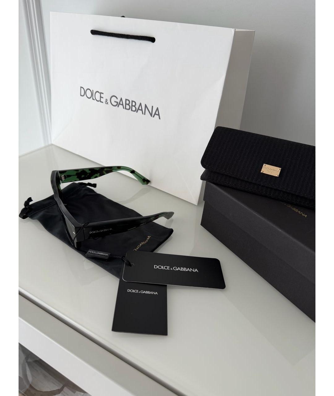 DOLCE&GABBANA Зеленые пластиковые солнцезащитные очки, фото 6
