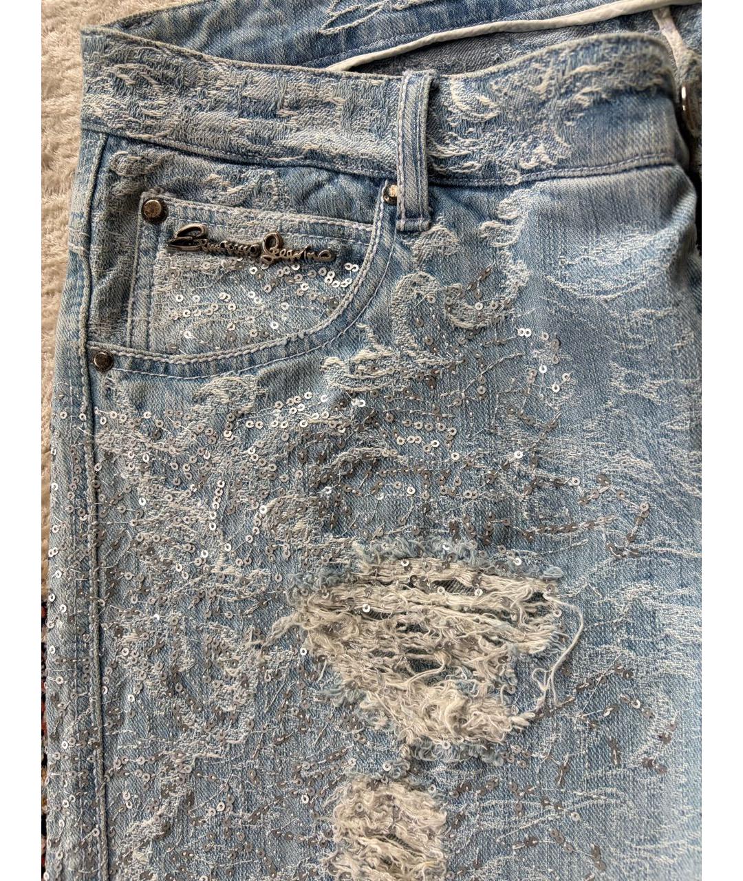 ERMANNO SCERVINO Голубые прямые джинсы, фото 5