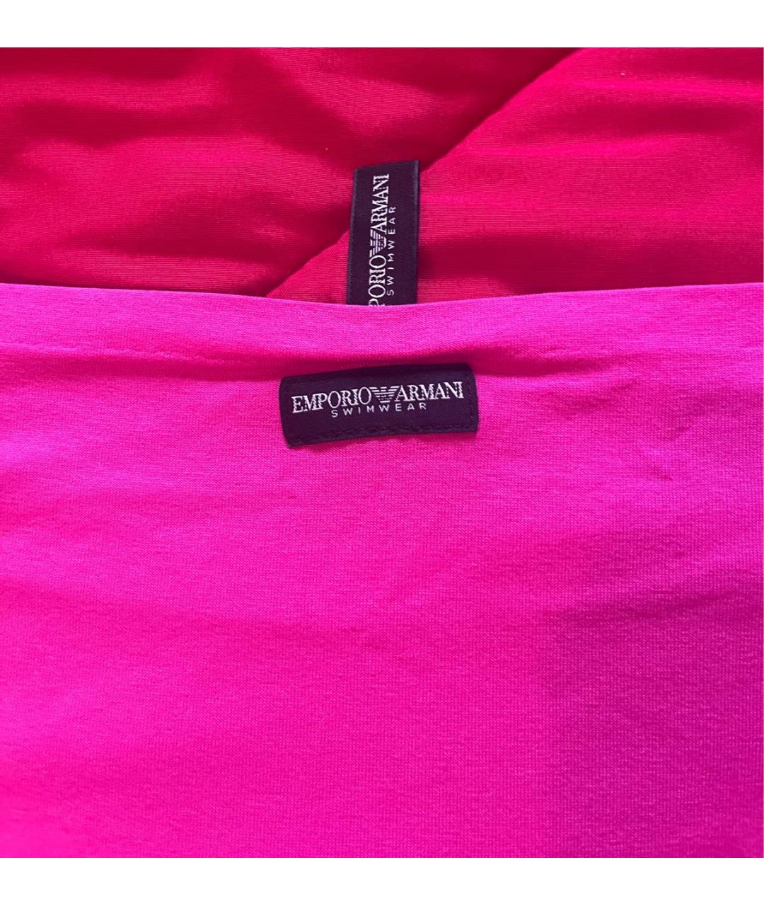EMPORIO ARMANI Розовое хлопко-эластановое платье, фото 3
