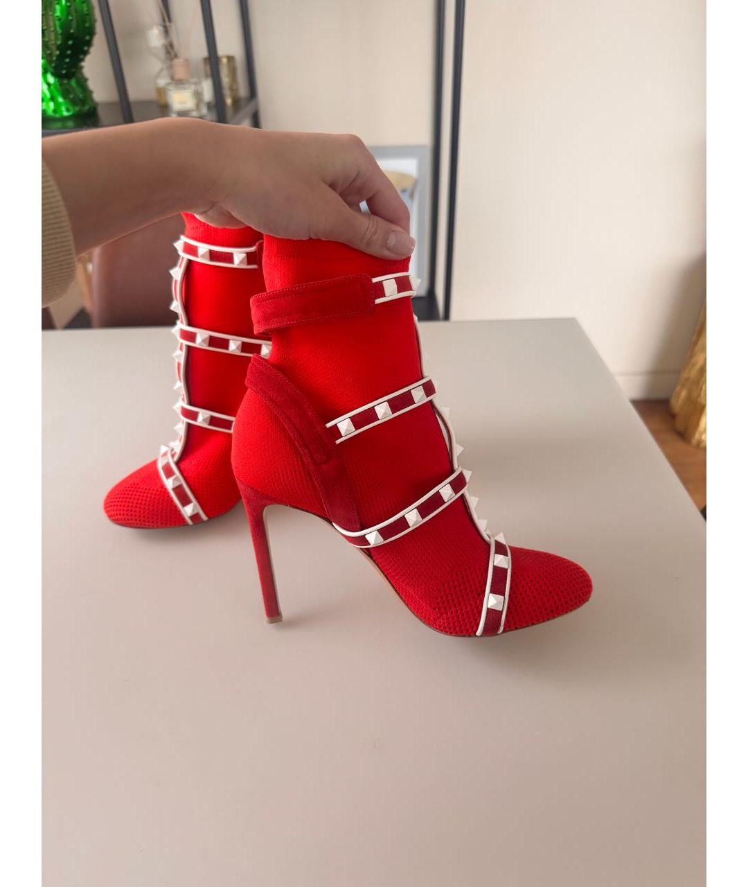 VALENTINO Красные ботильоны, фото 8