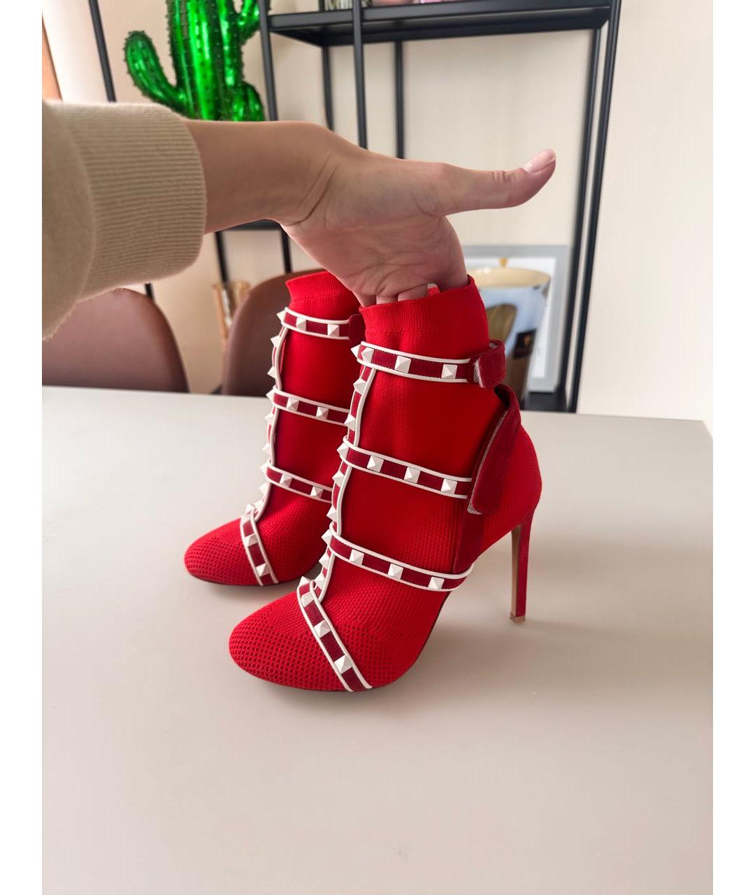 VALENTINO Красные ботильоны, фото 2