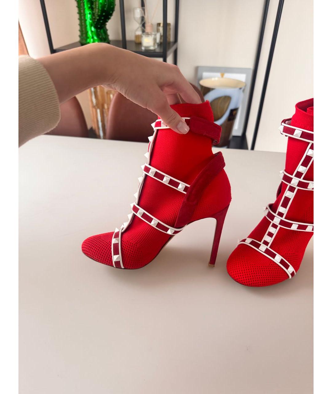 VALENTINO Красные ботильоны, фото 3