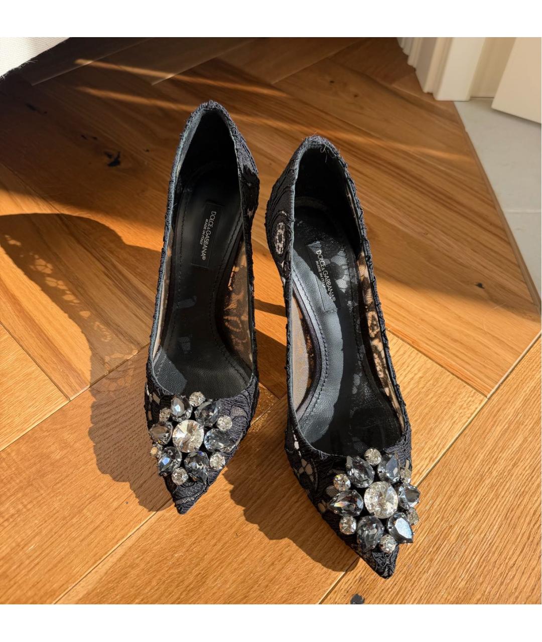 DOLCE&GABBANA Черные текстильные туфли, фото 3