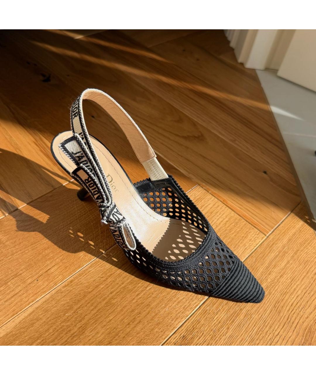 CHRISTIAN DIOR Черные текстильные туфли, фото 4